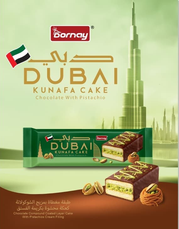 Dornay Dubai Kunafa With Pistachio Chocolate White Layer Cake