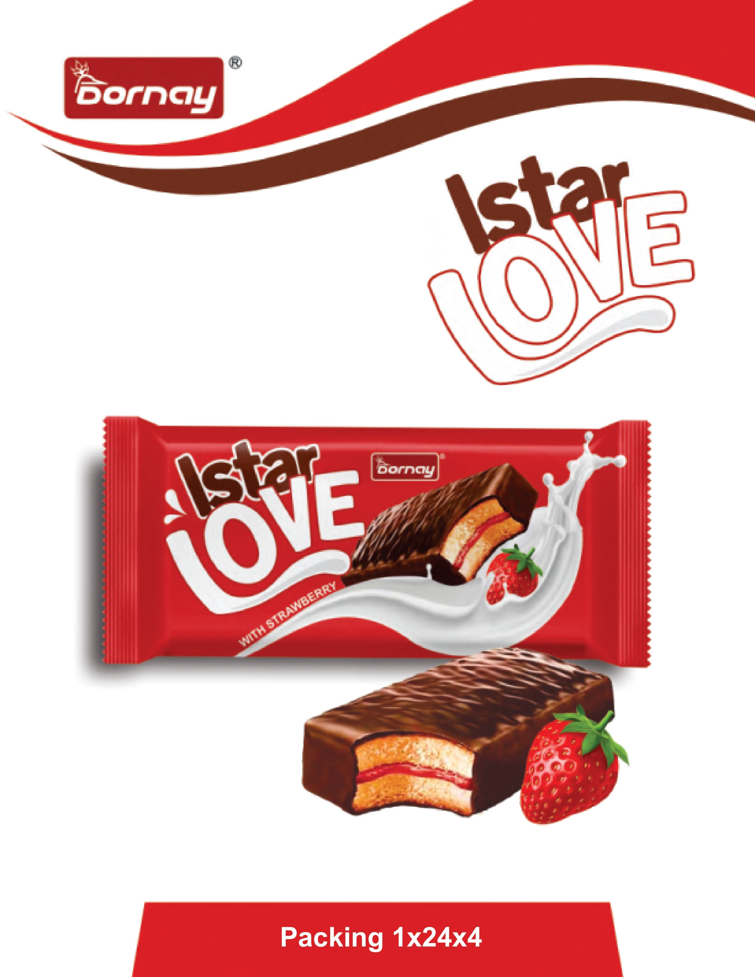 Istar Love Layer Cake With Strawberry