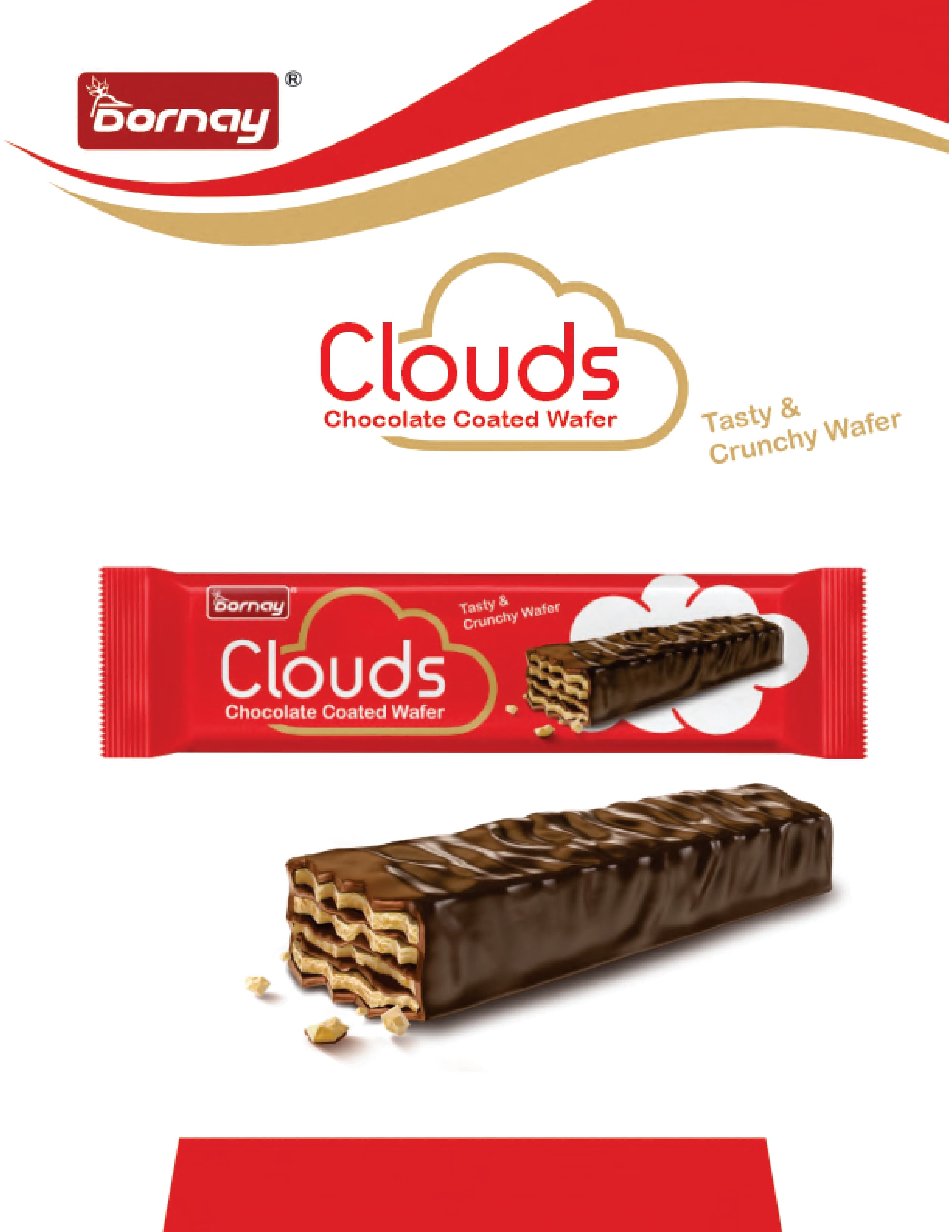 Clouds Chocolate Coated Waffer